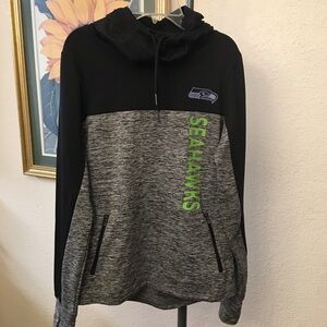 Seattle Seahawks Black and Gray Performance Hoodie